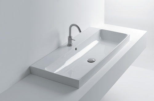 Compact design for small bathrooms.<br />Available in white 
